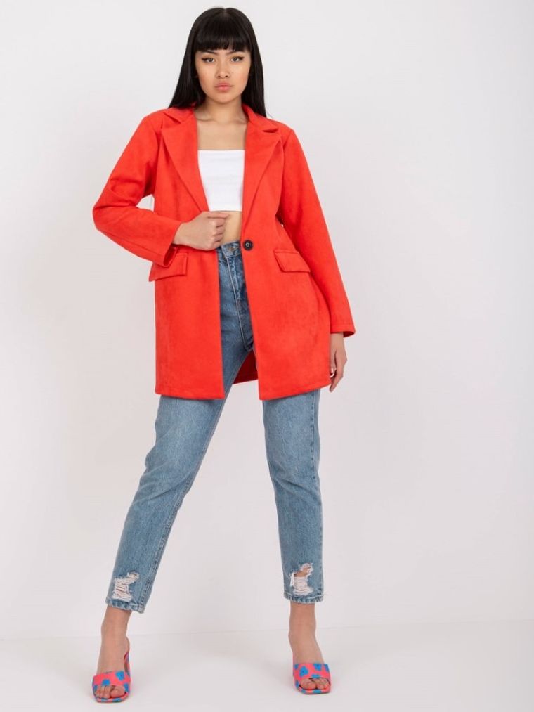 Marynarka damska, koralowa, Italy Moda