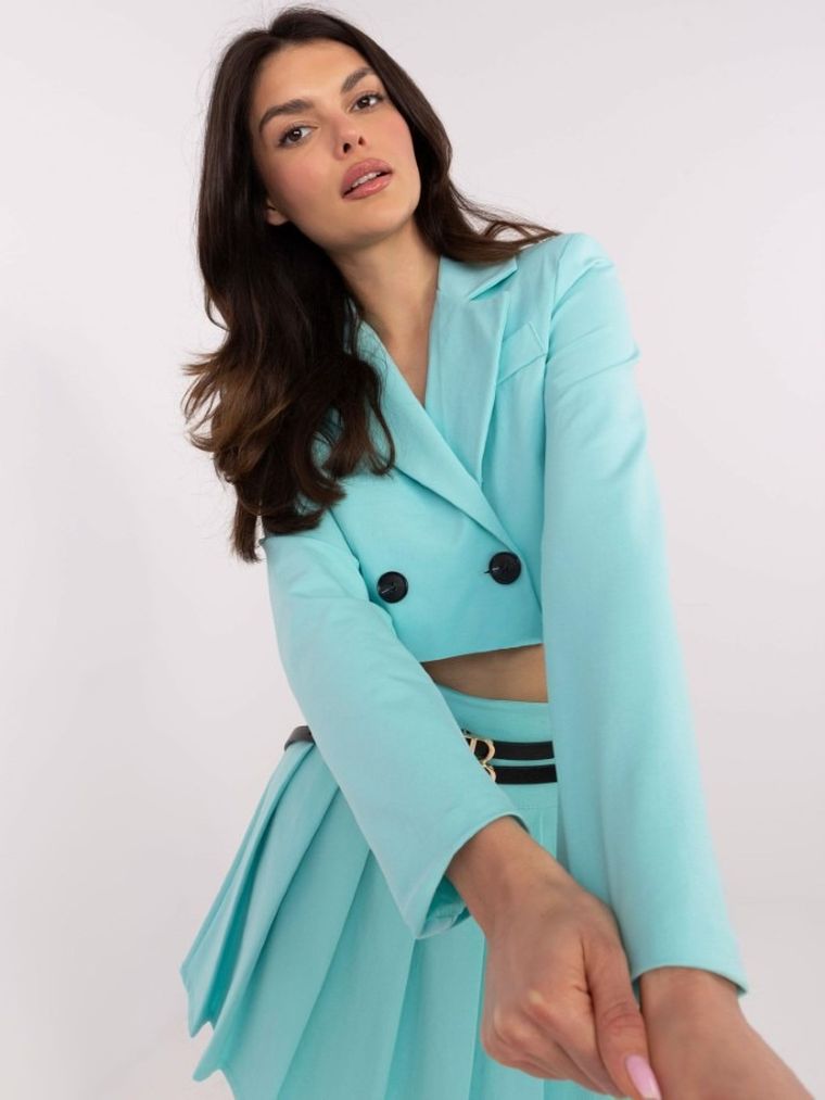 Marynarka damska, niebieska, Italy Moda