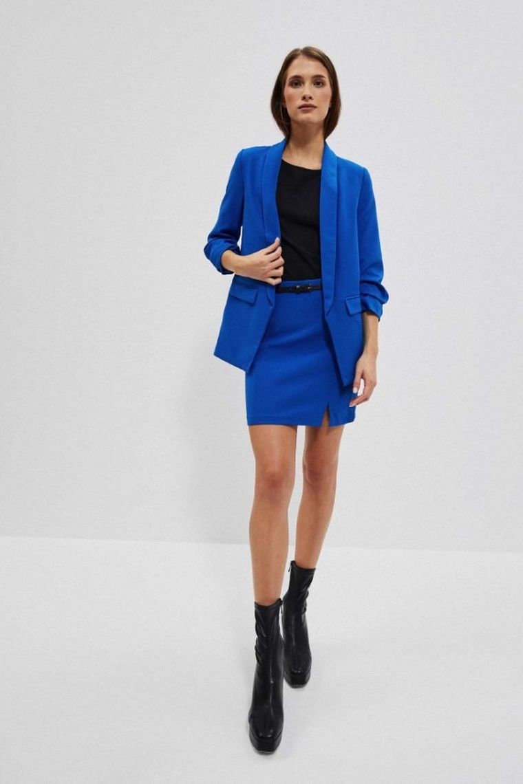 Marynarka damska, niebieska, Moodo