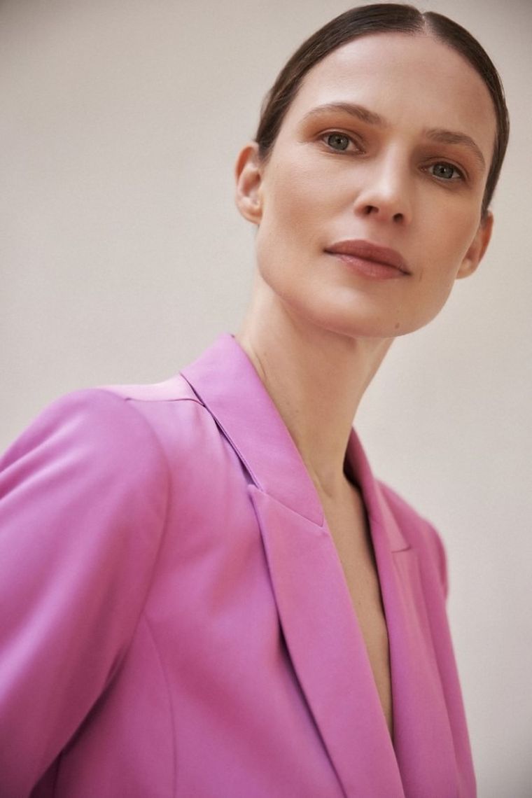 Marynarka damska, różowa, Moodo