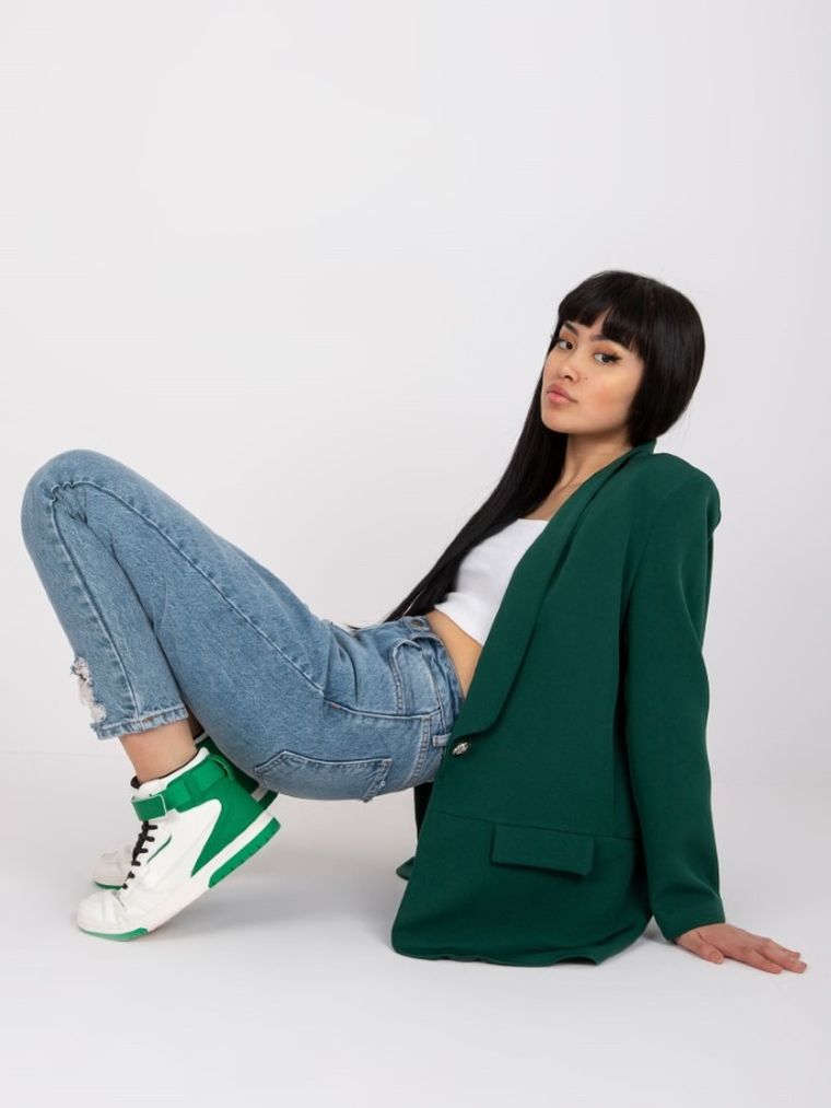 Marynarka damska, zielona, Italy Moda