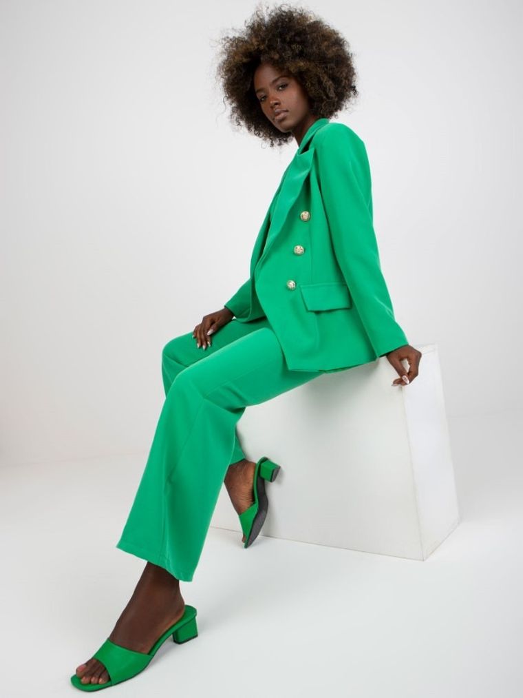 Marynarka damska, zielona, Italy Moda