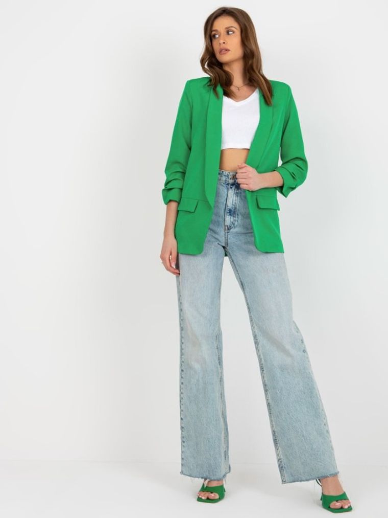 Marynarka damska, zielona, Italy Moda