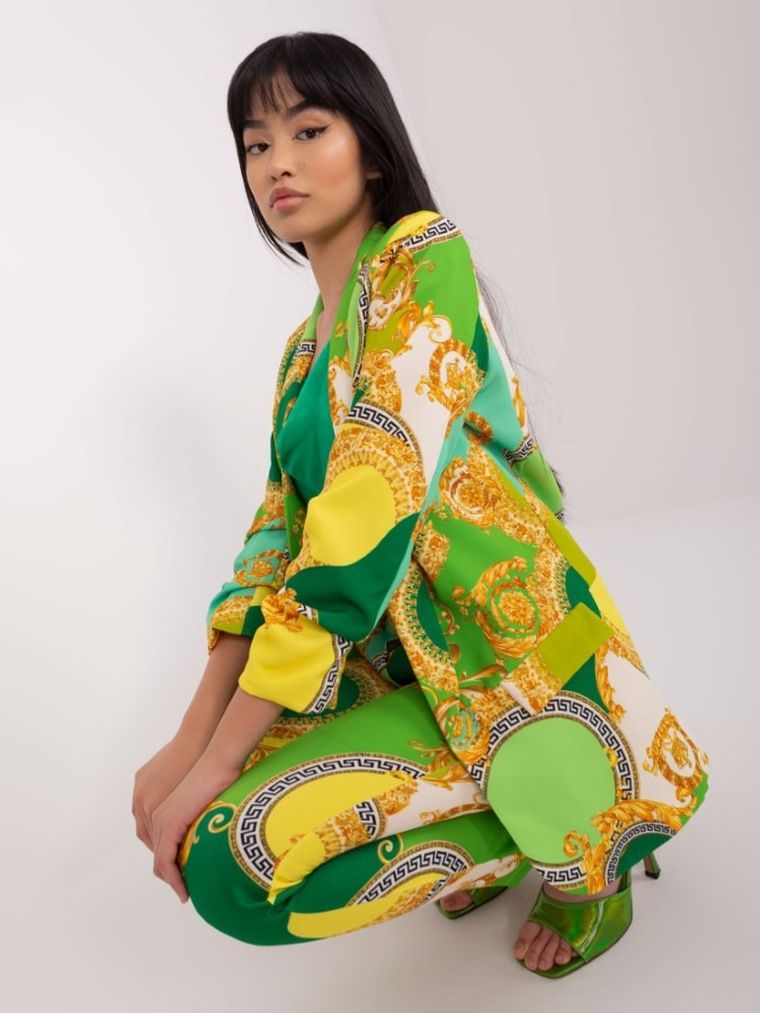 Marynarka damska, zielona, Italy Moda