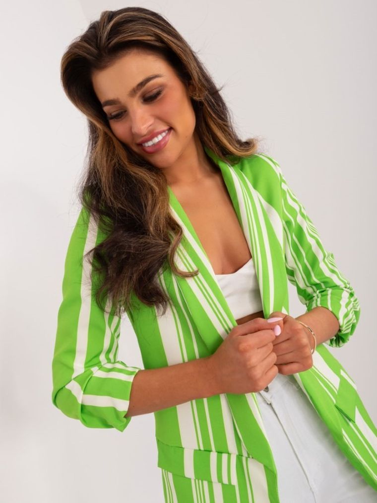 Marynarka damska, zielona, Italy Moda