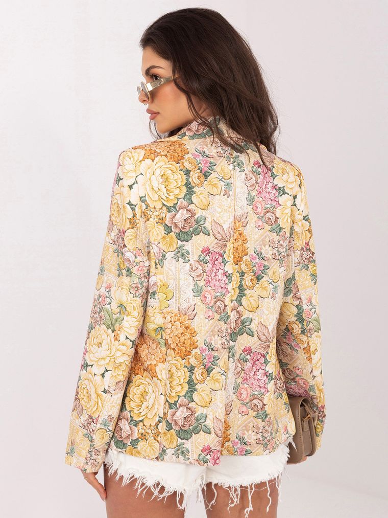 Marynarka damska, żółta, Italy Moda