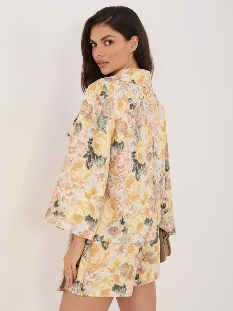 Marynarka damska, żółta, Italy Moda