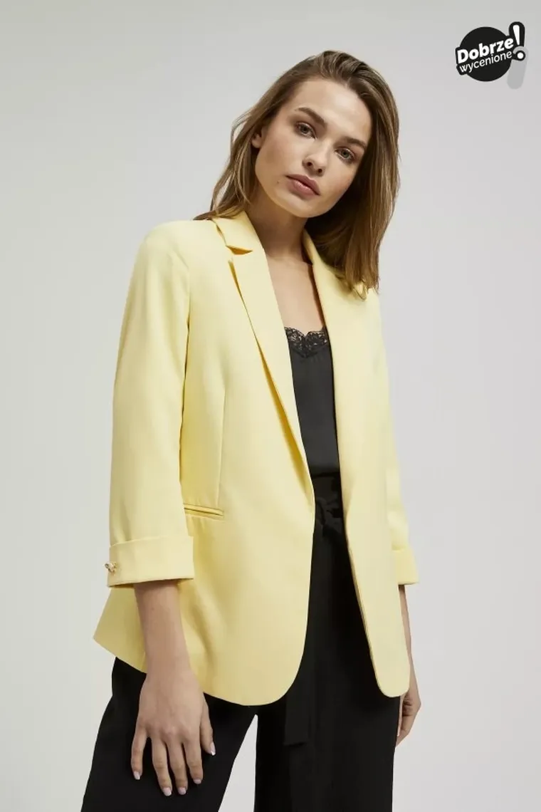 Marynarka damska, żółta, Moodo