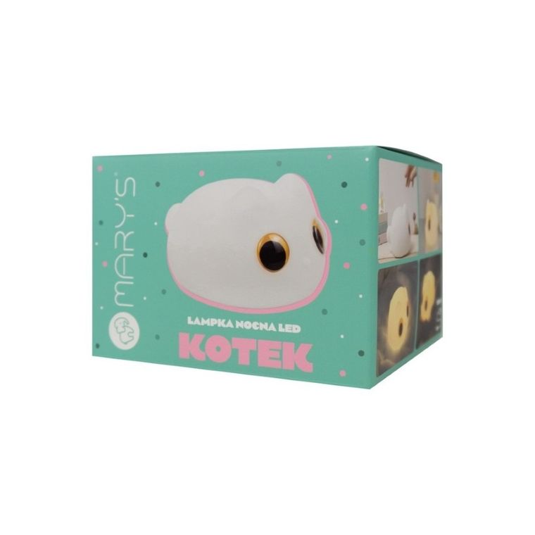 Mary's, lampka nocna LED, kotek
