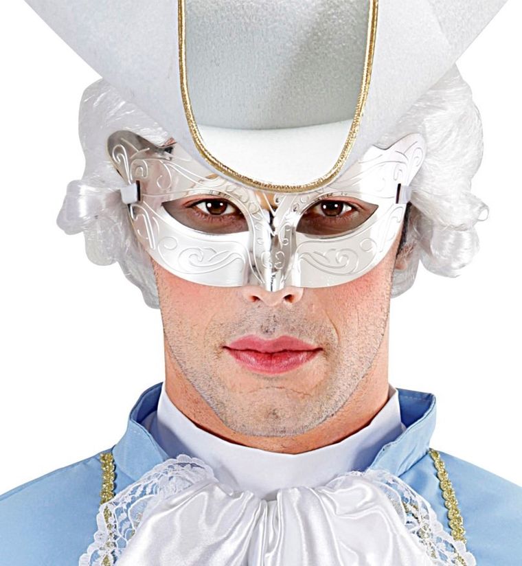 Maska wenecka, srebrna