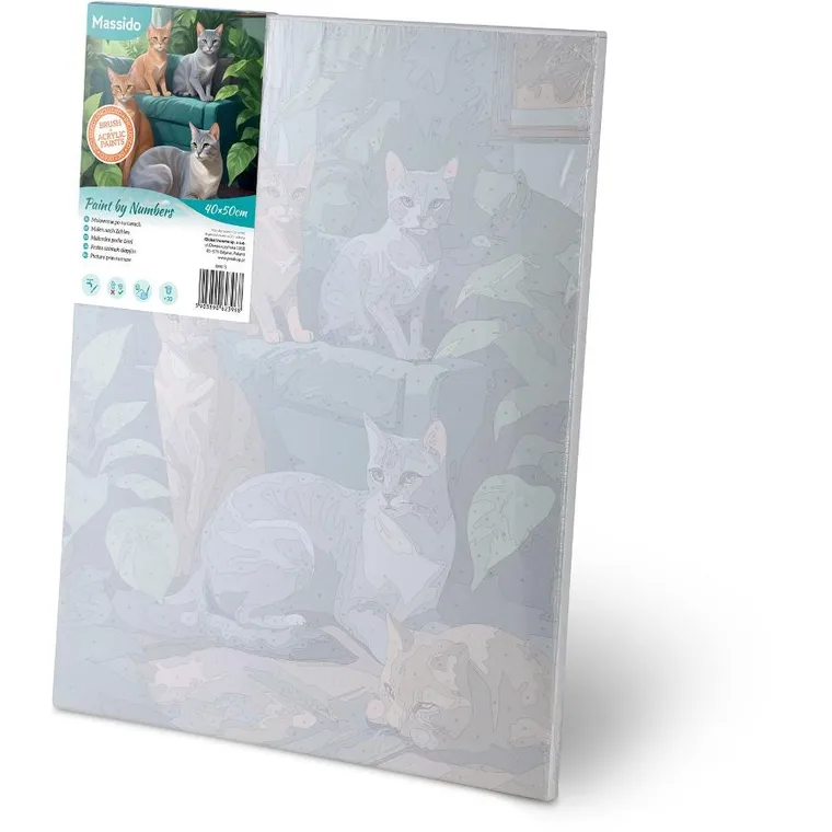 Massido, obraz do malowania po numerach, Koty, 40-50 cm