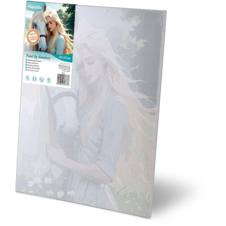 Massido, obraz do malowania po numerach, Portret kobiety z koniem, 40-50 cm