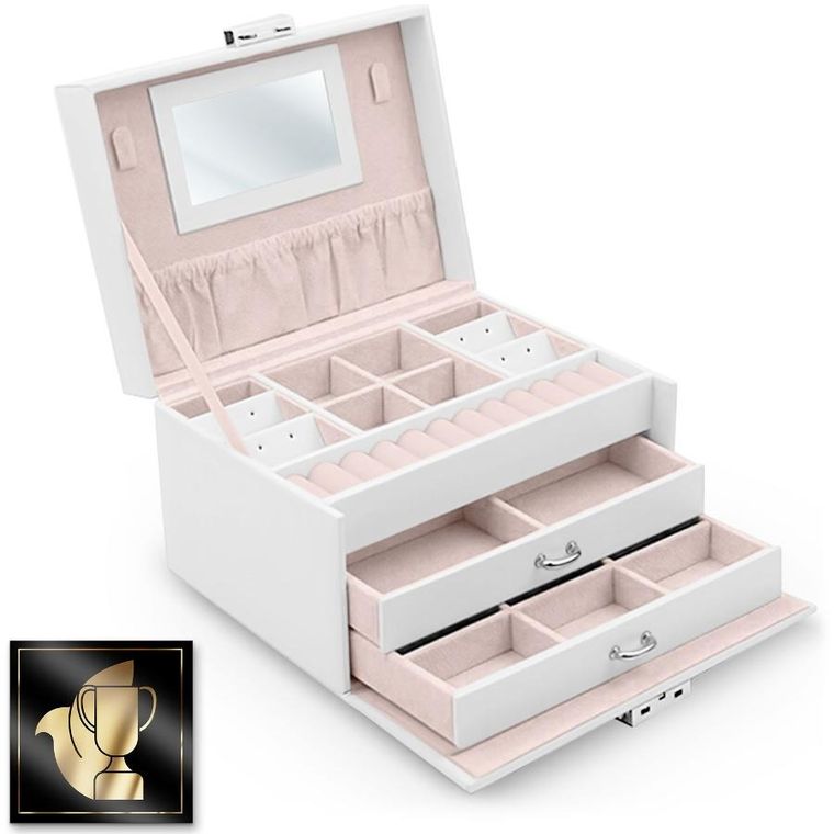 Massido, szkatułka na biżuterię, biała