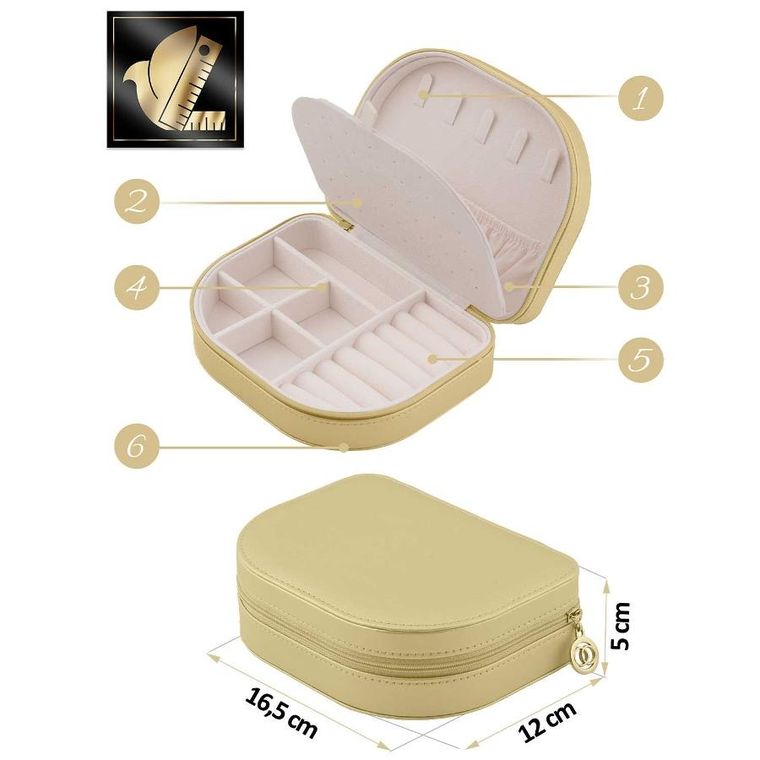 Massido, szkatułka na biżuterię, złota