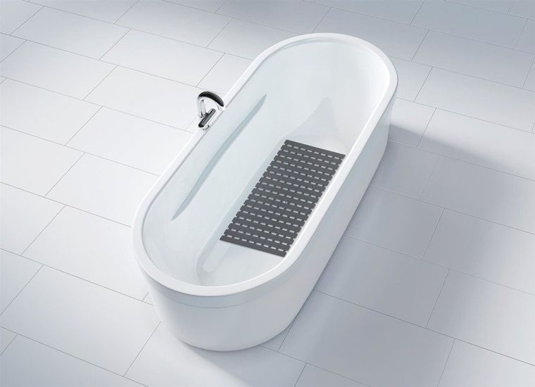 Mata łazienkowa, z tworzywa sztucznego, antypoślizgowa, 63-40 cm