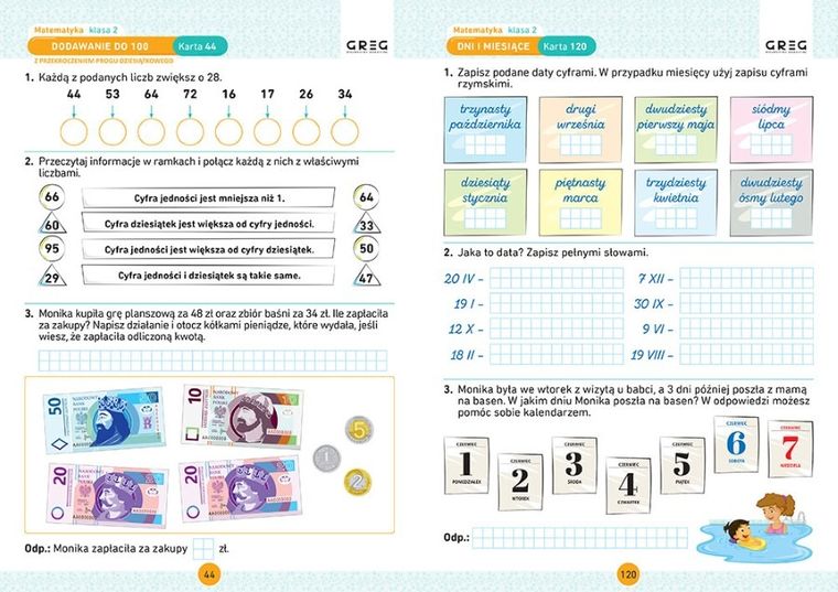 Matematyka. Szkoła podstawowa 2. Karty pracy w szkole i w domu