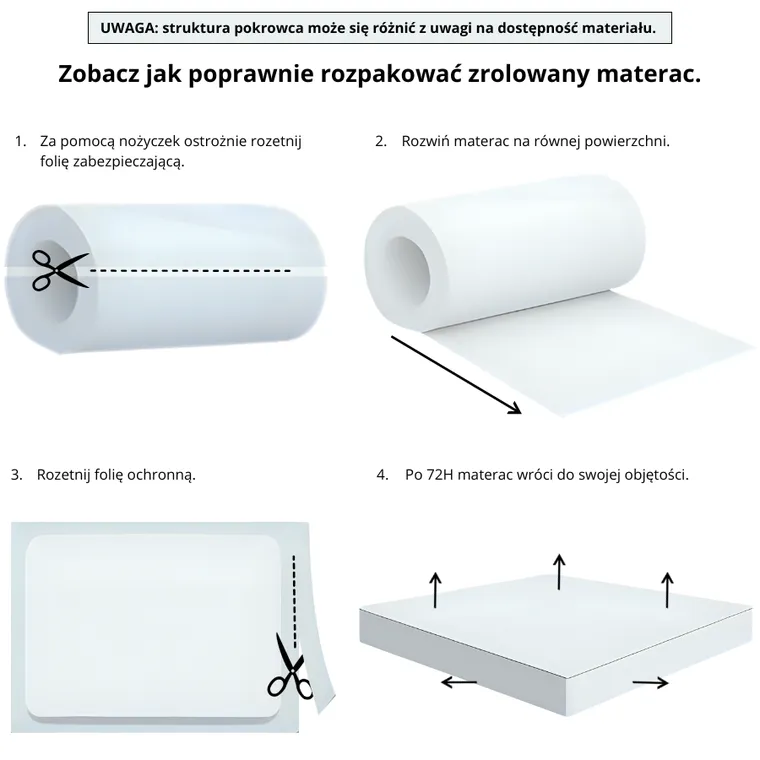 Materace z Gór, Top Air Hard, materac solidny, nawierzchniowy, utwardzany, 100-180-5 cm
