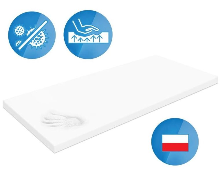 Materace z Gór, Top Visco, materac udoskonalający, nawierzchniowy, termoelastyczny, 140-200-5 cm
