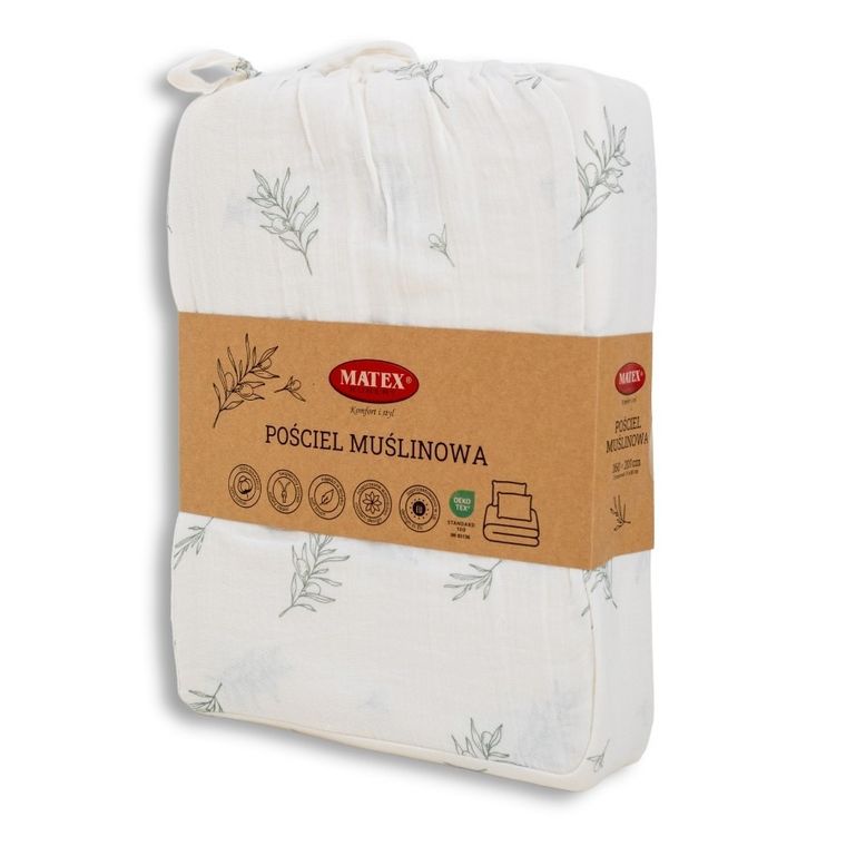 Matex, pościel bawełniana, muślinowa, 160-200 cm