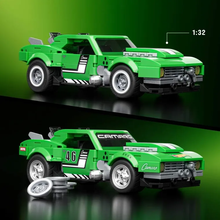 Mattel Brick Shop, Hot Wheels, Speed Series Custom ’68 Camaro, klocki, 289 elementów