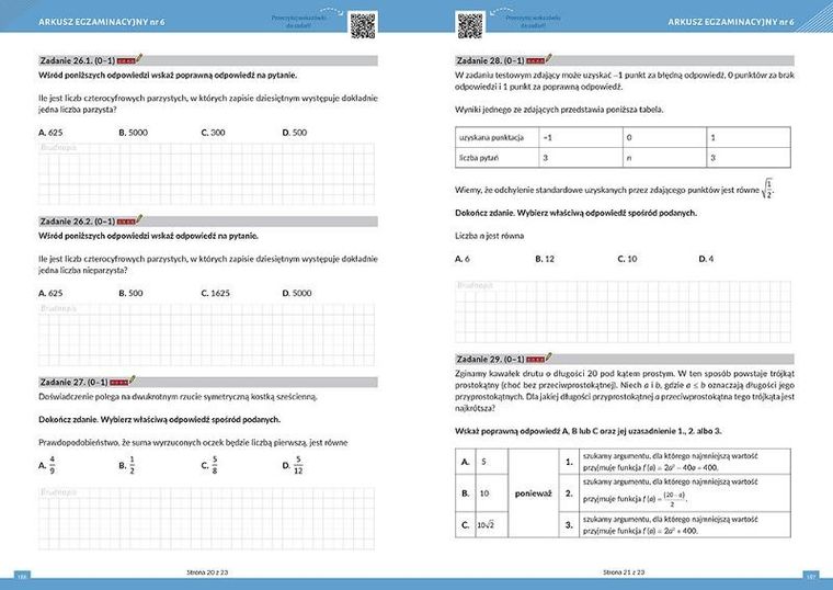 Matura. Matematyka. Arkusze. Poziom podstawowy