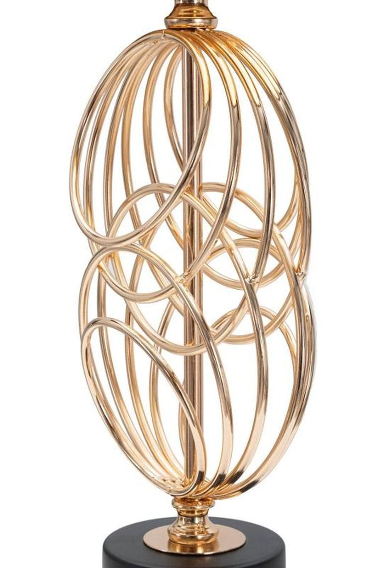 Mauro Ferretti, lampa stołowa ze złotym zdobieniem, Circly