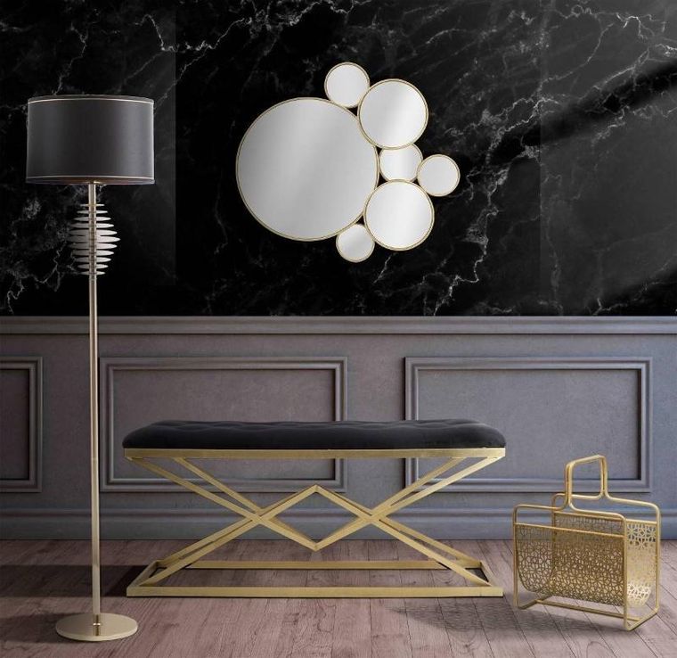 Mauro Ferretti, lustro ścienne, kompozycja z luster różnych rozmiarów, 81-73 cm