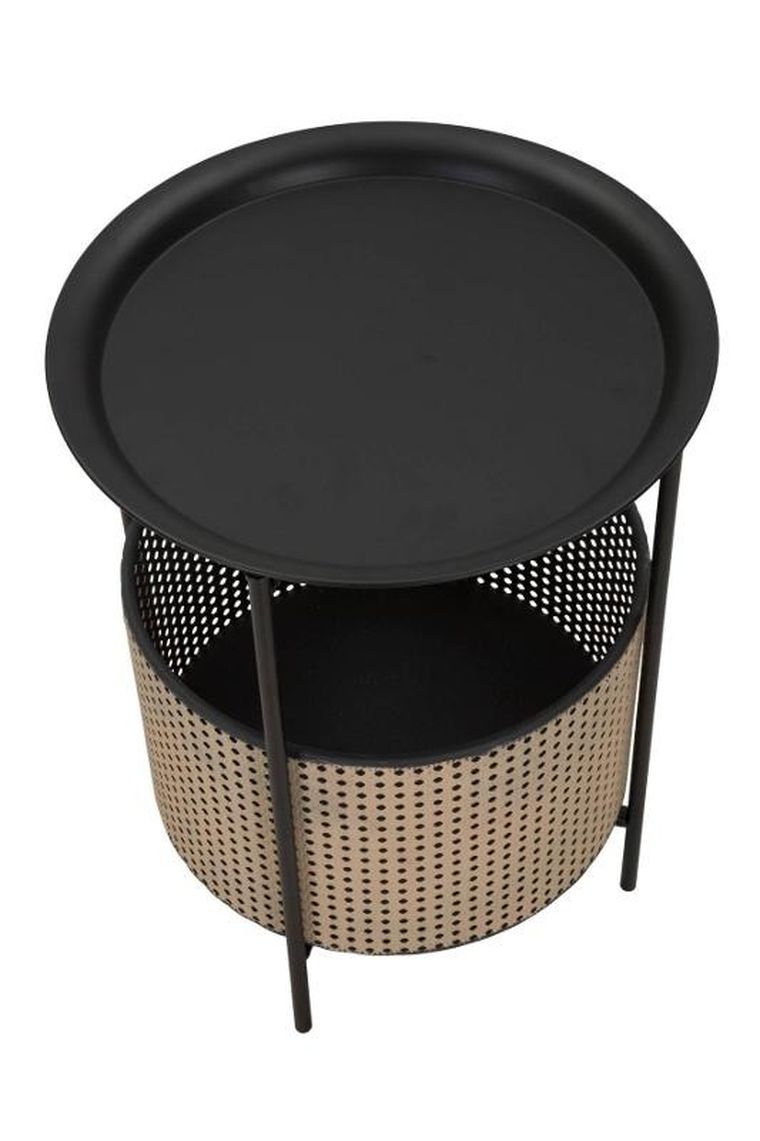 Mauro Ferretti, okrągły stolik z koszem do przechowywania, Ø 40 cm