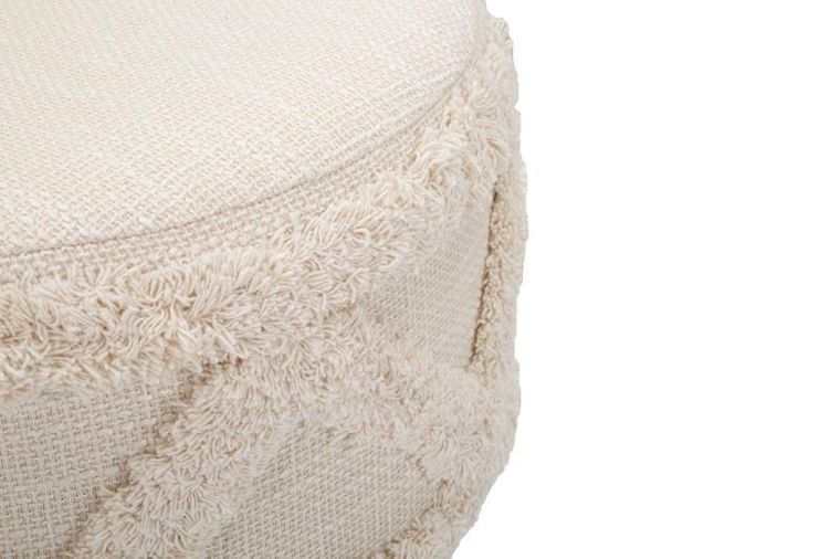 Mauro Ferretti, taboret w stylu boho, drewniane nogi, Ø 32 cm