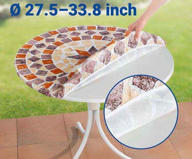 Maximex, cerata ogrodowa z gumką na okrągły stół, mozaika, 70-86 cm