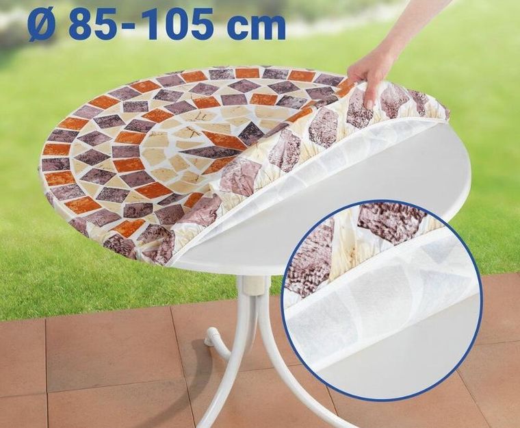 Maximex, cerata ogrodowa z gumką na okrągły stół, mozaika, 85-105 cm