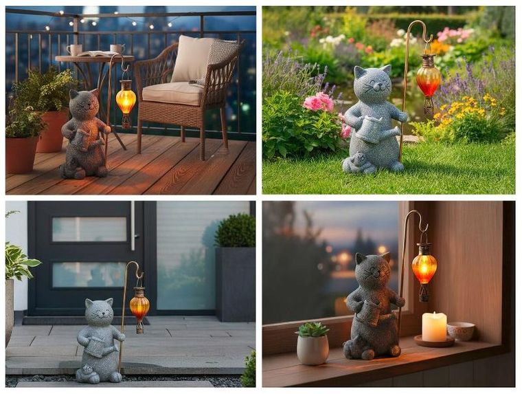 Maximex, lampa solarna kot z świecącym balonem LED, 26,5-16 cm
