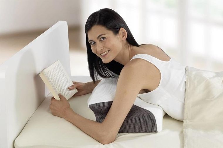 Maximex, poduszka pod głowę do spania na boku, memory foam, 60-36 cm