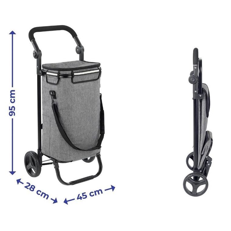 Maximex, wózek na zakupy na kółkach z torbą termiczną, 38 l