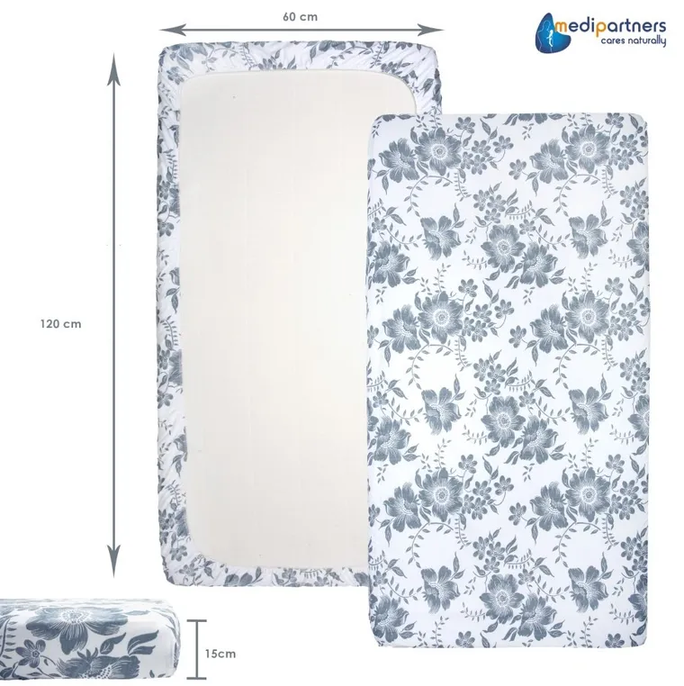 Medi Partners, Berry, prześcieradło z gumką do łóżeczka, 60-120 cm