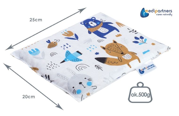 Medi Partners, Boho Animals, duży termofor z pestkami wiśni