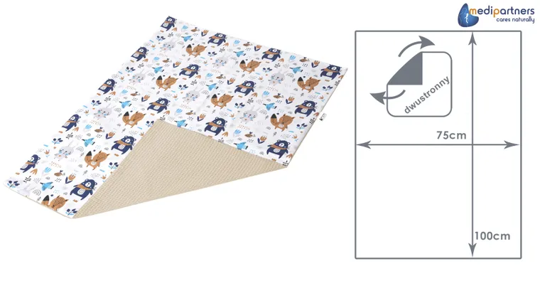 Medi Partners, Boho Animals, kocyk, wafel, 75-100 cm