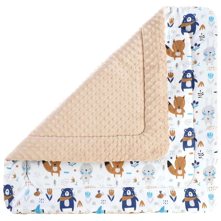 Medi Partners, Boho Animals, rożek niemowlęcy minky, beżowy