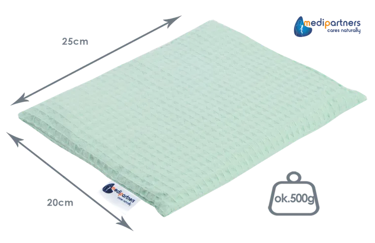 Medi Partners, duży termofor z pestkami wiśni, wafel, miętowy