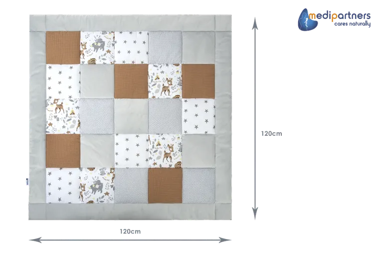 Medi Partners, Jelonki, mata do zabaw, kocyk, 120-120 cm
