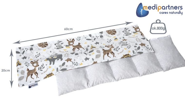 Medi Partners, Jelonki, termofor 5-komorowy z pestkami wiśni, 20-60 cm