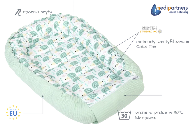 Medi Partners, Jeże, gniazdo niemowlęce, kokon, wafel, miętowy
