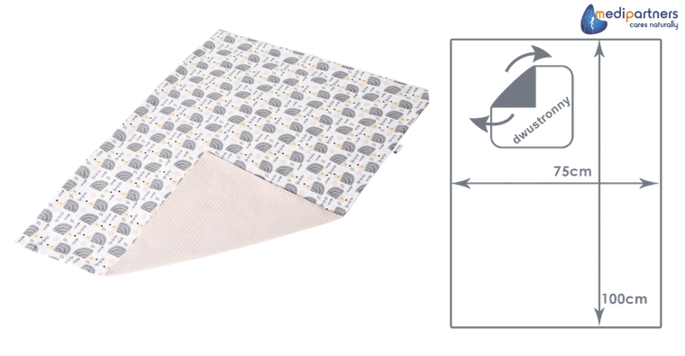 Medi Partners, Jeże, kocyk, wafel, różowy, 75-100 cm