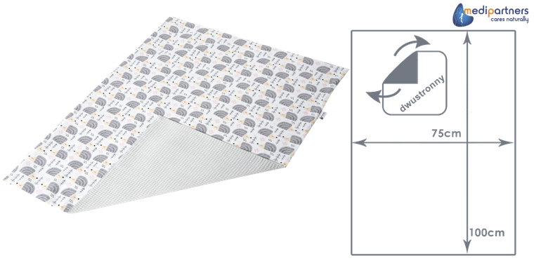 Medi Partners, Jeże, kocyk, wafel, szare, 75-100 cm