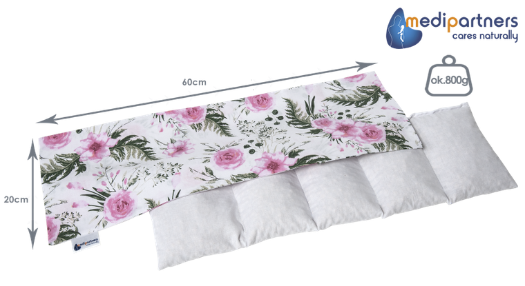 Medi Partners, Kwiaty, termofor 5-komorowy z pestkami wiśni, 20-60 cm