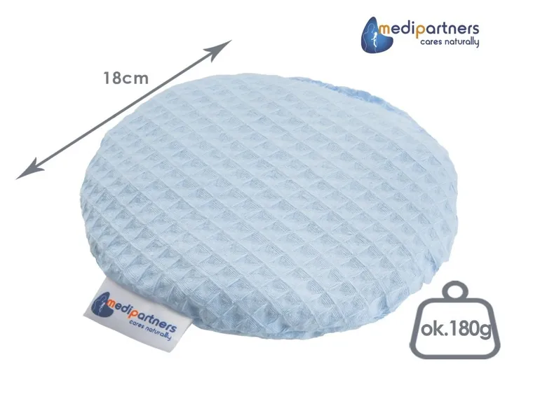 Medi Partners, mały termofor z pestkami wiśni, wafel, błękitny