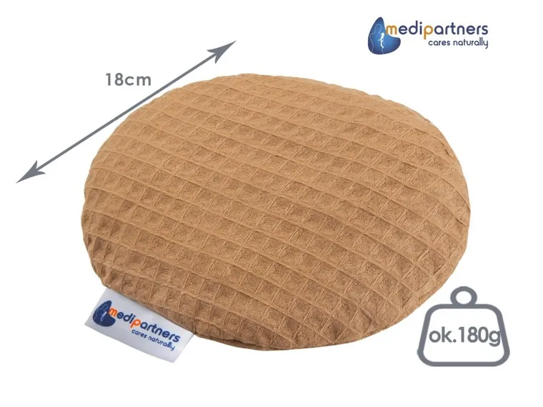 Medi Partners, mały termofor z pestkami wiśni, wafel, brąz