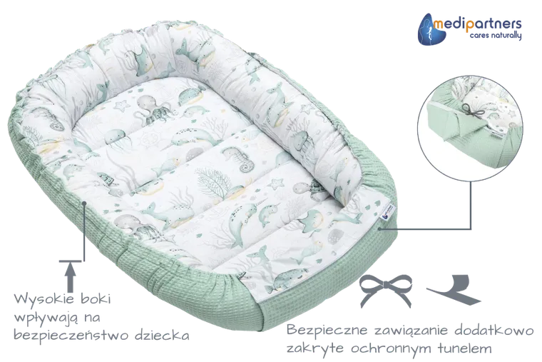 Medi Partners, Ocean, gniazdo, kokon dla niemowląt, wafel