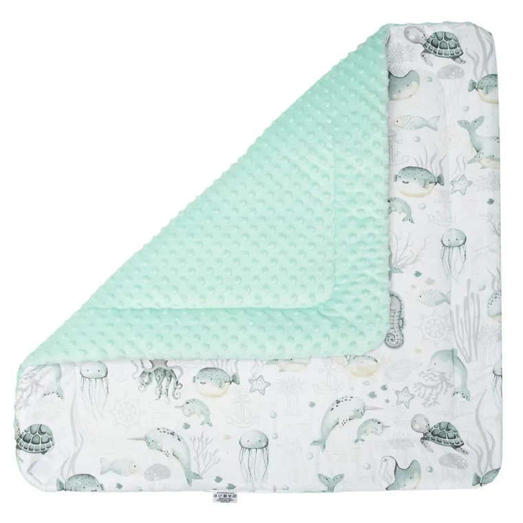 Medi Partners, Ocean, rożek, becik, minky, 75-75 cm