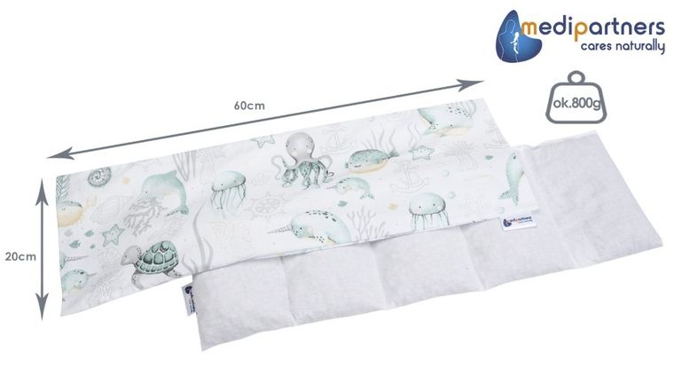 Medi Partners, Ocean, termofor 5-komorowy z pestkami wiśni, 20-60 cm